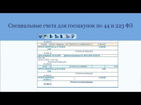 Видео: Спецсчета для госзакупок (торгов) по 44 и 223 ФЗ.