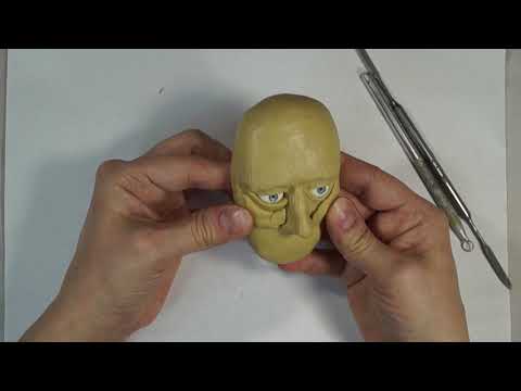 Видео: Лепка лица куклы ч 2