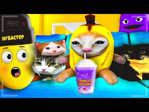 Видео: КОТЫ И ГРИМАС ШЕЙК в РОБЛОКС! ВИДЕО ПРО ROBLOX