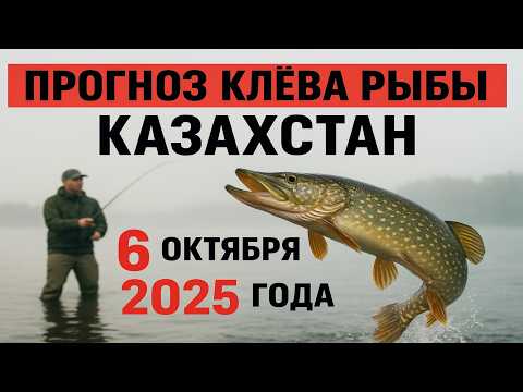 Видео: ПРОГНОЗ КЛЁВА в Казахстане на 6 октября 2025 года. Бросай все и на рыбалку!