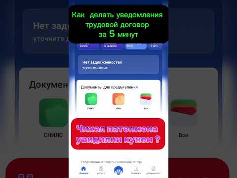 Видео: Как правильно делать уведомление трудовой договор через госуслуга #для инастрани гражданин