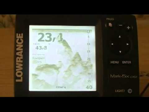 Видео: как настроить эхолот LOWRANCE MARK 5 dsi (часть 1)