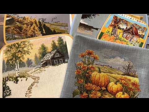 Видео: Вышивка крестом/«Королева полей» от Ольги Ланкевич/Процессы.