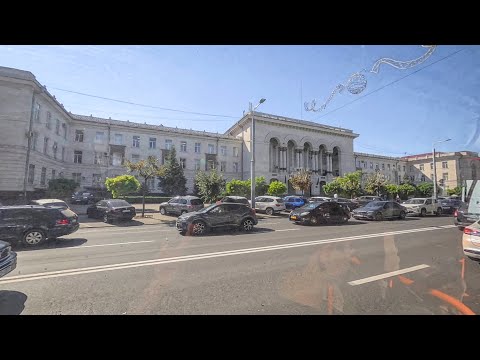 Видео: Кишинев 360°, панорамное видео, Центр Кишинева из окна троллейбуса.