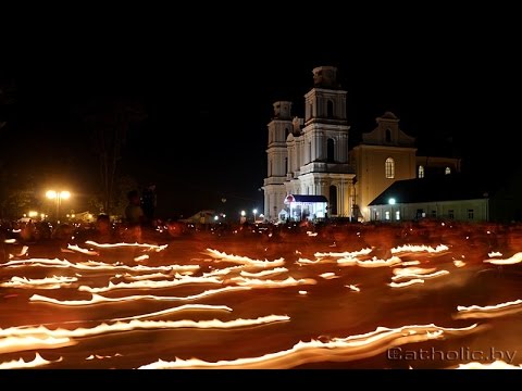 Видео: Будслаў 2016. Начная працэсія і Імша