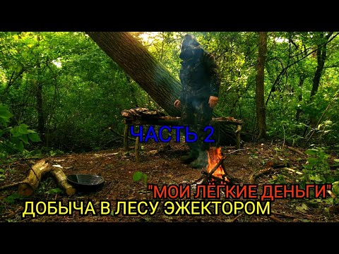Видео: "МОИ ЛЁГКИЕ ДЕНЬГИ" ДОБЫЧА ЗОЛОТА В ЛЕСУ ЭЖЕКТОРОМ ЧАСТЬ 2