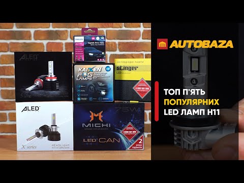 Видео: Топ 5 популярних LED ламп в H11 цоколі