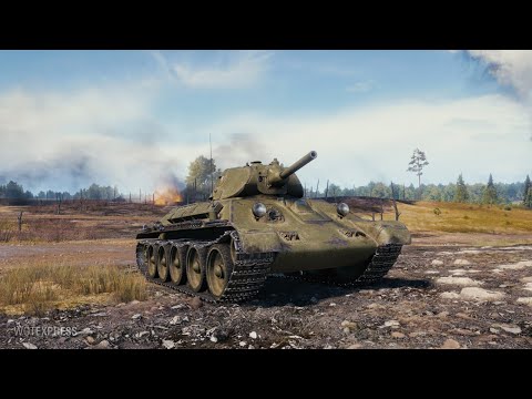 Видео: Cauvo capital обзор боем танка Т-34 в WoT Blitz