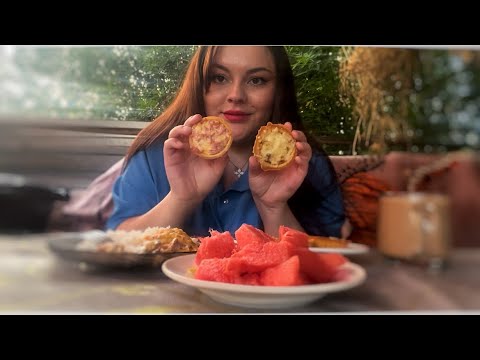 Видео: Мукбанг/ горбуша с рисом/тарталетки -жульен 😚