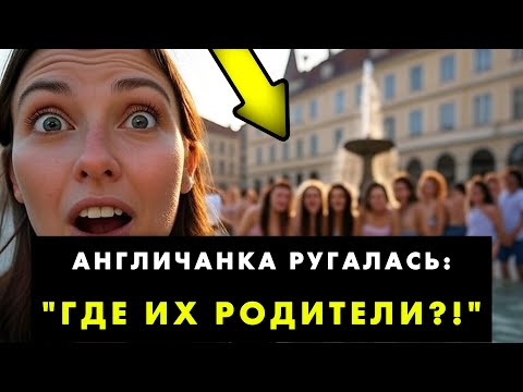 Видео: АНГЛИЧАНКА УВИДЕЛА В 5 УТРА ВЫПУСКНИКОВ, КУПАЮЩИХСЯ В ФОНТАНАХ