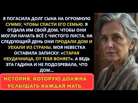 Видео: Я закрыла долг сына и отдала им дом, чтобы они начали с нуля..Но тогда они вычеркнули меня из жизни!