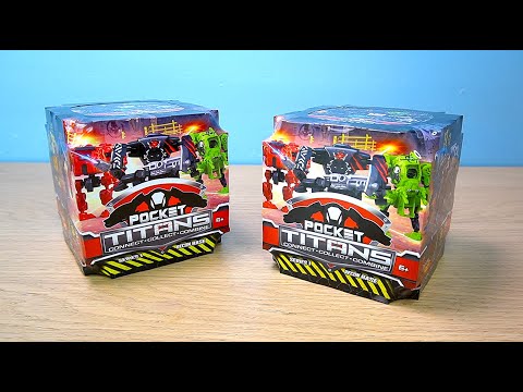 Видео: Сюрприз кубы роботы Титаны Pocket Titans