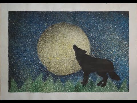 Видео: Рисование брызгами