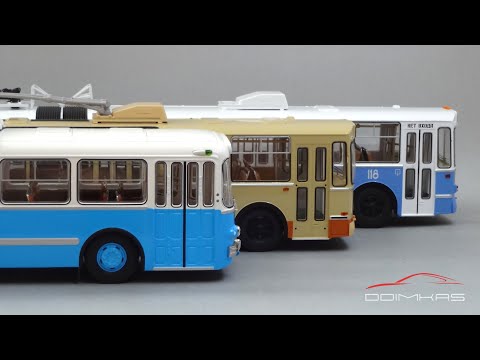 Видео: Масштабные модели троллейбусов || ЗИУ-9, ЗИУ-10, Škoda 9Tr || SSM -  ClassicBus - Premium ClassiXXs