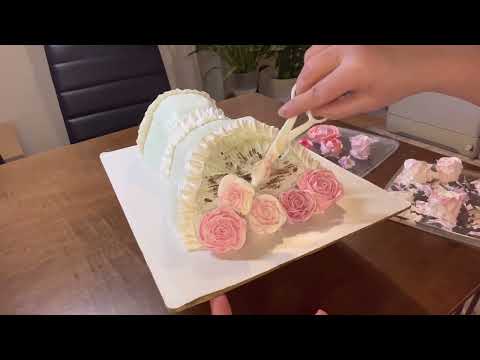 Видео: Торт БУКЕТ ЦВЕТОВ #cake #kuchen #торт #蛋糕 #pastel #розыизкрема #бзк #