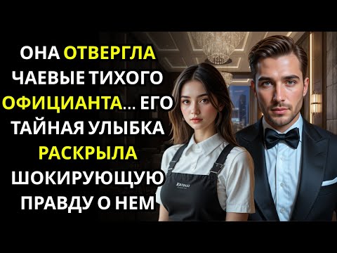 Видео: Она отклонила чаевые тихого официанта... он улыбнулся, потому что ему принадлежал ресторан и ее серд