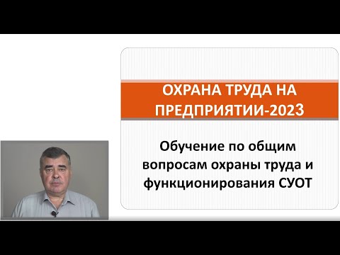 Видео: СУОТ в 2023 году (лекция по охране труда)