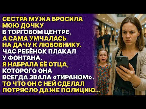 Видео: Сестра мужа бросила мою дочку в торговом центре и умчалась к любовнику