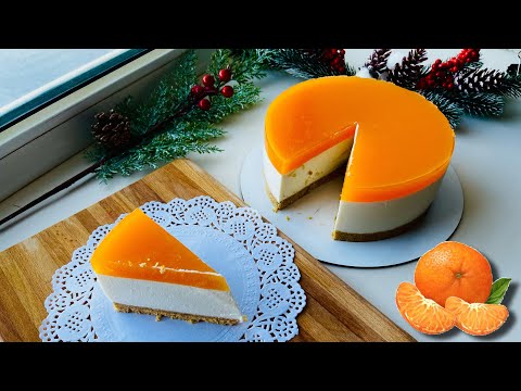Видео: ЧИЗКЕЙК БЕЗ ВЫПЕЧКИ С МАНДАРИНАМИ🍊🎄