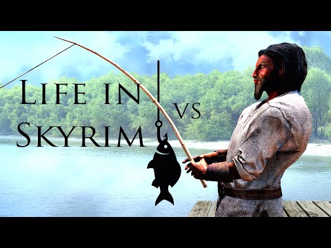 Видео: SKYRIM - ВЫЖИВАНИЕ ВИТАЛИЯ В СКАЙРИМЕ - РЫБАЛКА 🐟