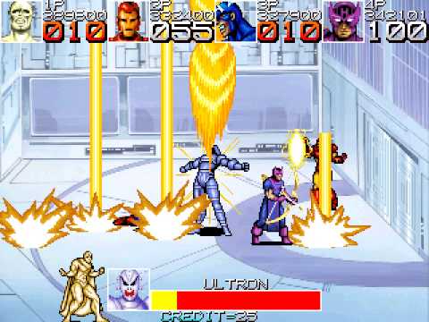 Видео: Капитан Америка и Мстители аркадная игра для 4 игроков сетевая игра 60 кадров в секунду