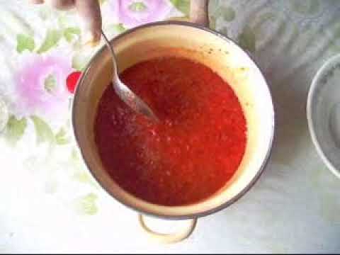 Видео: Пикантный  соус к мясу. Варенье из горького перца . Spicy sauce for meat. Hot pepper jam