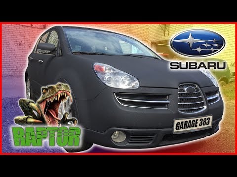 Видео: Покраска защитным покрытием RAPTOR SUBARU TRIBEKA в черный цвет