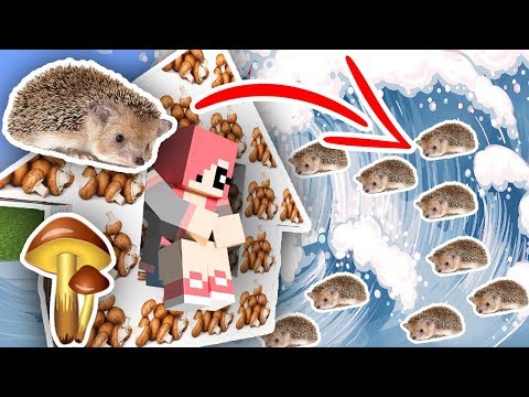 Видео: ЦУНАМИ ИЗ ЁЖИКОВ ПРОТИВ ДОМА ИЗ ГРИБОВ В МАЙНКРАФТ