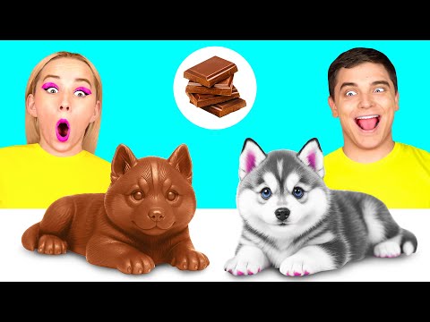 Видео: Челлендж. Шоколадная Еда vs Настоящая еда | Сумасшедший Челлендж от Fun Challenge