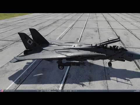 Видео: Быстрый запуск самолета F-14B "Tomcat" в DCS World 2.5