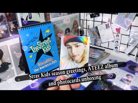 Видео: Распаковка Stray Kids и ATEEZ|| Stray Kids season greetings, ATEEZ album and photocards^^