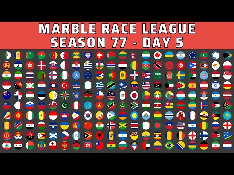 Видео: Marble Race League, сессия 77, день 5, 200 стран