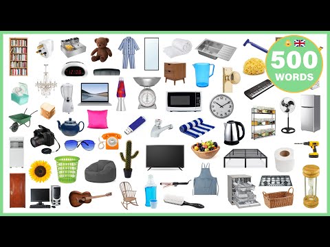 Видео: 500 слов вокруг дома - английский словарь с картинками