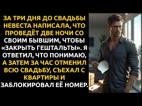 Видео: НЕВЕСТА: «Проведу 2 ночи С БЫВШИМ перед свадьбой». Я отменил всё и исчез.