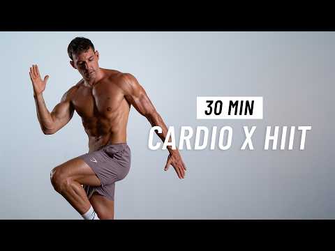 Видео: 30-минутная HIIT кардио-тренировка для сжигания жира дома (без оборудования и повторений)