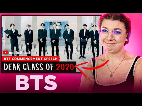 Видео: «Дорогой выпуск 2020 года!» Реакция BTS на выпускную речь | Я не ожидал, что буду ТАК много плака...