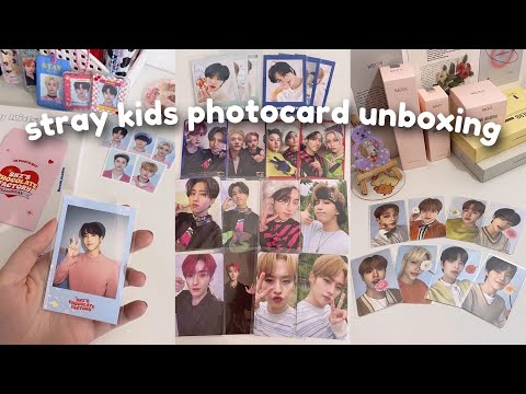 Видео: ‧₊ 📨⋆ большая распаковка мерча Stray Kids, обмен фотокартами ⋆˚ ༘ kpop collective haul, trades ⋆˚ *