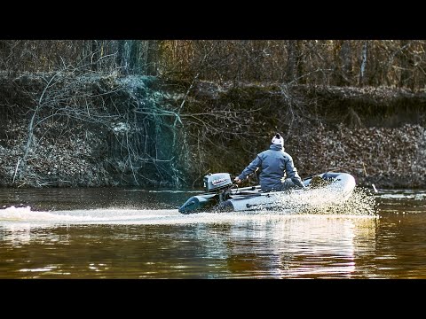 Видео: Sea Pro 5 л.с + лодка ПВХ RiverBoats 280 rb. Глиссер и замер скорости