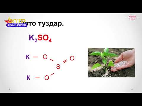 Видео: 8-класс | Химия | Туздар, алардын курамы, аталыштары. Туздардын түрлөрү