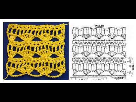 Видео: ☑ Простые узоры крючком Узор "Ракушки в сетке" Вязать ЛЕГКО  Урок 28  Simple crochet pattern