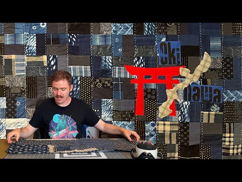 Видео: Японское текстильное одеяло в стиле BORO! Одеяло в стиле Окинавы для моего босса (пожалуйста, не ...