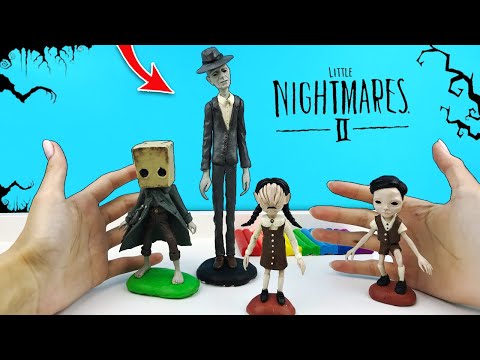 Видео: Худой Человек и Зрители из игры Маленькие Кошмары - Little Nightmares 2. Лепим фигурки из пластилина