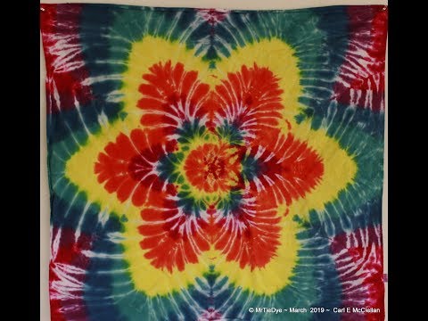 Видео: Варианты звездных цветов в стиле тай-дай
