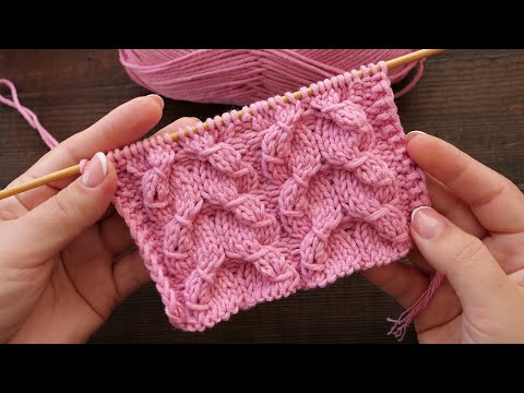 Видео: Коса с обвитыми петлями 🧶 спицами Entwined Cable knitting pattern