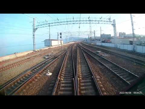 Видео: Имеретинский Курорт - Туапсе. Вид из кабины электровоза.