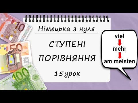 Видео: Ступені Порівняння Прикметників в німецькій мові. Positiv, Komparativ та Superlativ. 15 урок