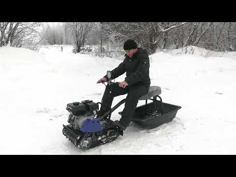 Видео: Компактный мотобуксировщик Белка 8 л.с. Покатушки, обзор конструкции.