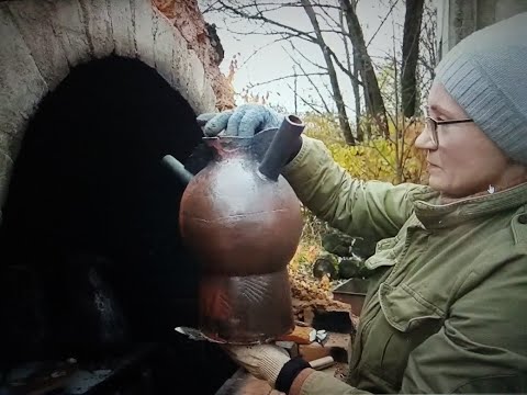 Видео: Дровяной обжиг  Абрамцевская печь