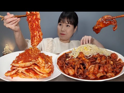 Видео: Жареный осьминог с кимчи 🌶 мук