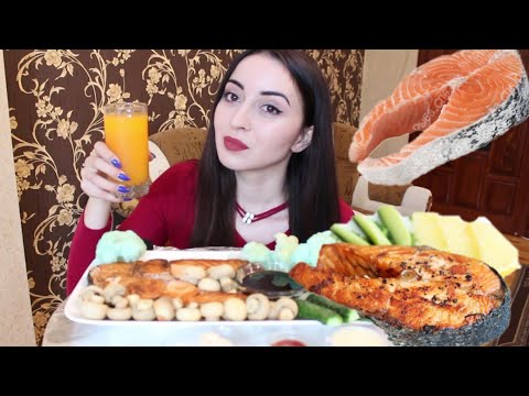 Видео: СЕМГА С ГРИБАМИ MUKBANG не asmr